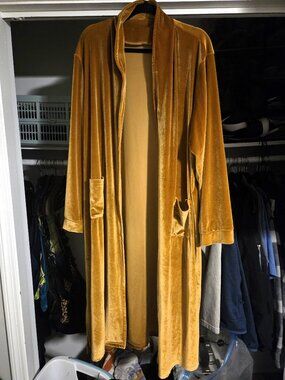 Velvet Gold Kimono Full Length